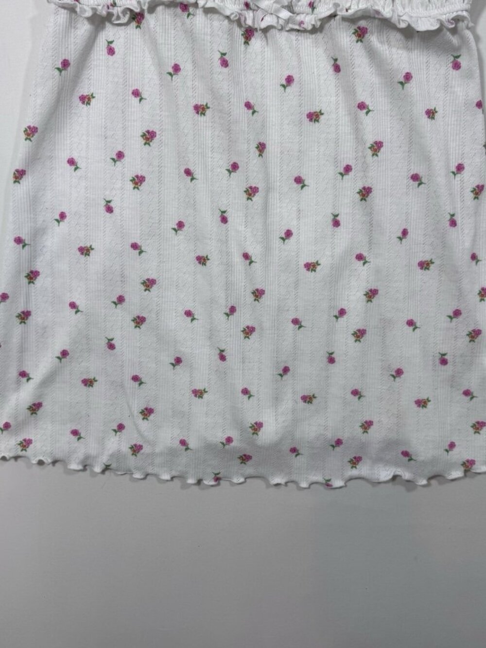 For Love & Lemons Blossom Pointelle Slip Dress M White Floral Boho Coquette - Picture 5 of 11